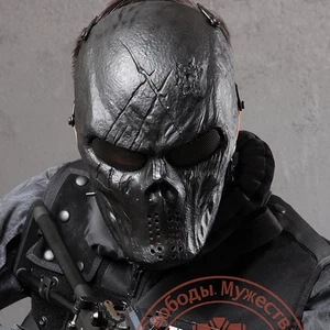 Airsoft Paintball Skull Mask Full Face Tactical Protection Halloween Cosplay Gea - Picture 1 of 3