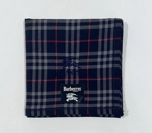 NEU TASCHENTUCH BURBERRY HERREN KARIERT KARIERT blau marine BAUMWOLLE EINSTECKTUCH 17" - Bild 1 von 5