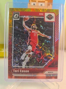 2024-25 Panini Donruss Optic Tari Eason #185 International Red & Gold Prizm /99 - Afbeelding 1 van 4