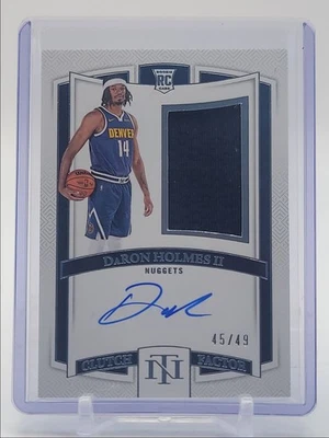 DARON HOLMES II 2024-25 NATIONAL TREASURES RPA ROOKIE PATCH RC AUTO /49 Q5963 - Image 1 of 2