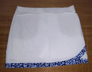 Chico's Zenergy UPF White Skort Leopard Trim Size 14 NWT - Picture 1 of 3