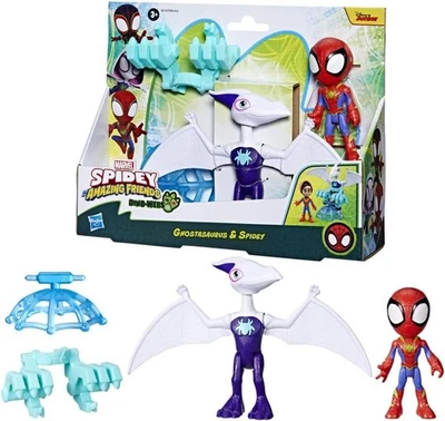 Spidey et Ses Amis Extraordinaires Figurine Spider-Man Dino-Webs Ghostasaurus - Photo 1/4