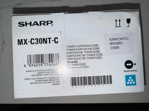 *NEW* GENUINE SHARP MX-C30NT-C CYAN TONER MXC39NTC - Picture 1 of 1