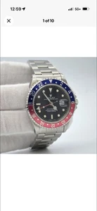 Rolex GMT-Master II 16710 Bracciale Oyster Argento con Lunetta Rossa e Blu - Foto 1 di 2