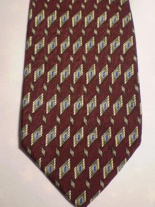 XMI Nordstrom Tie Maroon Blue Gray Diamonds 57.5"  - Picture 1 of 1