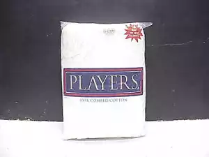 2 Big Men's White Cotton Players V-Neck Tee Shirts 9/10X 78-80in - Picture 1 of 2