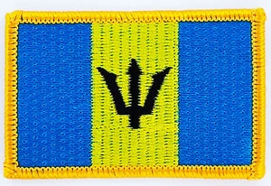 AUFNÄHER Patch FLAGGEN flagge Barbados flag Fahne 7x4.5cm - Bild 1 von 1