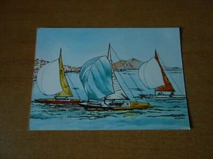 cartolina-OLIMPIADI DI ROMA 1960-VELA-ed.ALCES-cm.10,5x15 - Picture 1 of 1