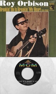 ROY ORBISON  Breakin' Up Is Breakin' My Heart / Wait  original 45 with PicSleeve - Picture 1 of 1