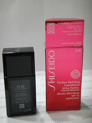 Shiseido Perfect Refining Foundation LSF15 D30 / D 30 Very Rich Brown - 30ML - Bild 1 von 2