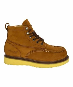 Herren braune Arbeitsstiefel 6" Mocc Zehenpartie Lug Sohle Nubuk REDHAWK 0630 Größe 6-12 (D, M) - Bild 1 von 5