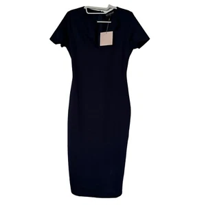 NWT Kittenish Nine to Five Career Wear Midi Dress in Navy Size S - Picture 1 of 4