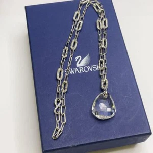 Swarovski crystal large teardrop clear necklace - Picture 1 of 10