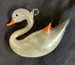 Vintage Bimini mundgeblasenes Glas deutsches Ornament Schwan - Bild 1 von 5