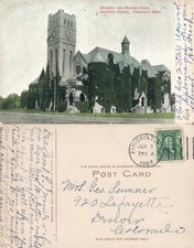 FARBIAULT MN SHATTUCK SCHOOL SHUMWAY & MORGAN HALL 1907 ANTIQUE POSTCARD