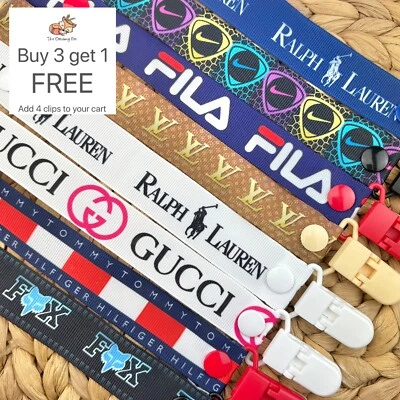 Dummy Clip - Pacifier Chain - Binky Band - Soother Holder - Dummie Strap - image 1 of 2