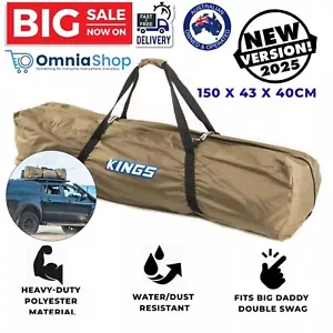 Double Swag Tent Carry Bag Canvas Heavy Duty Large Kings Big Daddy Deluxe Camp - Picture 1 of 11