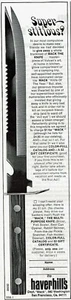1972 Vintage Print Ad Haverhills Superstitious Mack the Multi-Purpose Knife - Picture 1 of 2