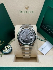 Rolex Datejust 41 2021 Roman Wimbledon Dial Stainless Steel Oyster Bracelet - Picture 1 of 9