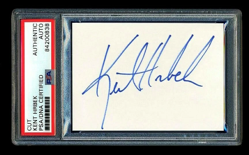 KENT HRBEK SIGNED MINT CUT PSA/DNA SLABBED AUTOGRAPHED MINNESOTA TWINS WSC - Image 1 of 1