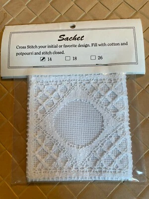 Carolina Cross Stitch, Inc Small Sachet White New - Image 1 of 4