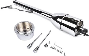 30" Chrom Kippbare Lenksäule Bodenschaltung Ersatz für Chevy GM mit Adapter... - Bild 1 von 8
