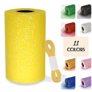 Glitter Tulle Fabric Roll 6"x50 Yards Antique Gold for Wedding Decor Crafts DIY - Picture 1 of 6