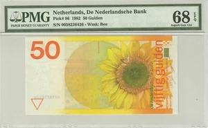 Netherlands, Nederlandsche Bank, 50 Gulden 1982 P-96 PMG Superb Gem UNC 68 EPQ - Picture 1 of 2