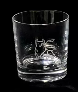 VASO DE WHISKY MERRILL LYNCH ICÓNICO GRABADO BULL ANTIGUO - Imagen 1 de 5