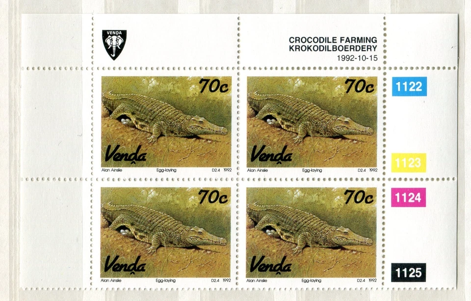 FAUNA_8387 1992 Venda reptiles animales BLOQUE MNH Foto 1 de 1