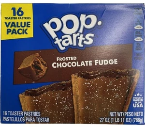 NEW POP TARTS TOASTER PASTRIES FROSTED CHOCOLATE FUDGE FLAVOR 16 CT 27 OZ BOX - Picture 1 of 4