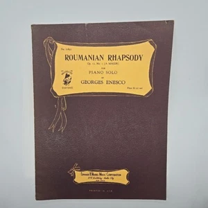 Roumanian Rhapsody Piano Solo Vintage Sheet Music Book - Picture 1 of 4