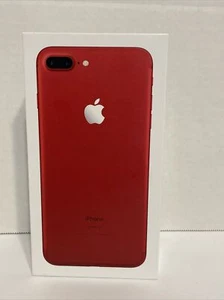 iPhone 7 Plus rouge 128 Go vide BOITE SEULE, autocollants et inserts Apple inclus. - Photo 1 sur 4
