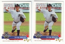 2003 Grandstand California-Carolina League All Stars Greg Bruso 2 Card Lot