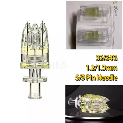 Cartuchos multipuntas de cristal de 5/9 pines 32/34G microaguja belleza cuidado facial de la piel Foto 1 de 4