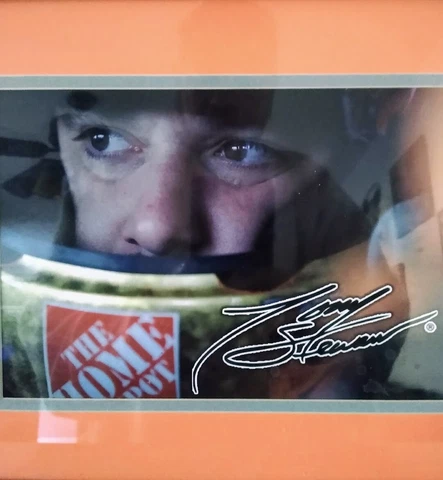 Tony Stewart NASCAR Racing Reflections Photo Collage Framed Home Depot Poster Cover