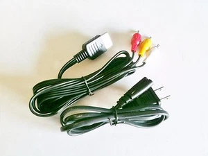 NEW AC Power Cord cable & AV Audio Video TV Connection Cable for SEGA DREAMCAST - Picture 1 of 1