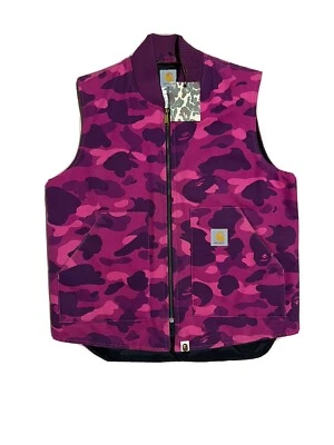 A Bathing Ape Bape x Carhartt Purple Camo Vest DS - Image 1 of 4