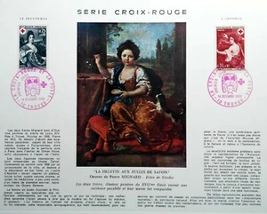 PIERRE MIGNARD CROIX ROUGE FRANCE FEUILLET PHILATÉLIQUE CEF 84 - Imagen 1 de 3