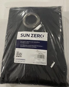 Sun Zero schwarz 52" x 63 Geräuschunterdrückung Thermotülle Verdunkelungsvorhang - Bild 1 von 6