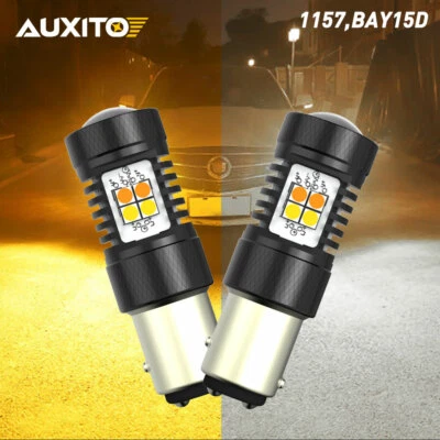 AUXITO 1157 LED Turn Signal Light Bulbs Switchback Amber White Anti Hyper Flash - Image 1 of 4