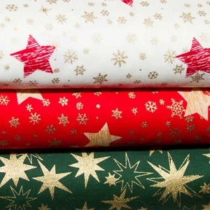 Sterne mit Golddruck 135 cm breit, Weihnachtsstoff Stoffe Patchwork - Bild 1 von 4