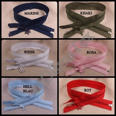 Kinder Reißverschluss Teilbar Spirale #5 Motivzipper Längen 30 bis 50 cm