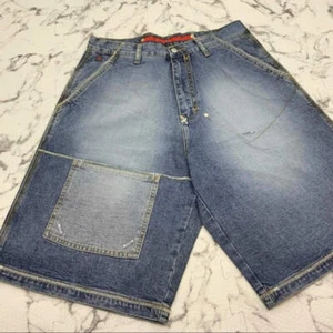 Herren Vokal by Nelly dunkelblau | Sandgestrahlte Jeansshorts neu mit Etikett - Bild 1 von 3