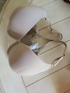 Soma Women’s Memorable Full Coverage Lace Trim Bra Nude Tan Size 36DDD - Picture 1 of 4
