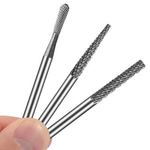 Tungsten Steel Nail Drill Bits 3PCS Drill Bits For Nails Medium + Fine Grit P...