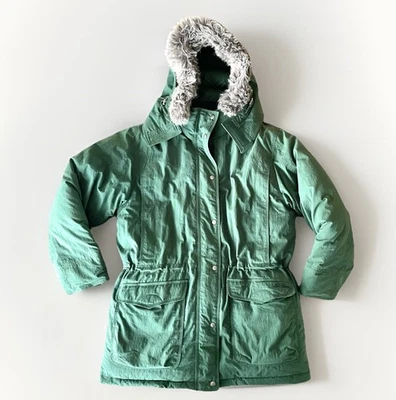 LL Bean Baxter State Parka Goose Down Puffer Coat Womens Size M Green CS40 Vtg - Image 1 of 4