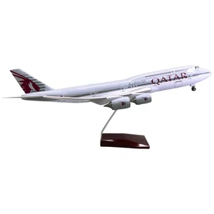 Extra Grande Qatar Airways Boeing 747 Avión Modelo Avión Juguete Regalo - Escala 1/150 - Imagen 1 de 5