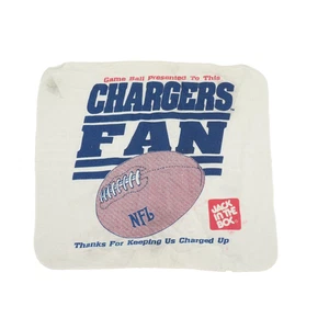 Jack in the Box NFL Chargers Football Sport Game Ball Fan Towel Vintage - Picture 1 of 8