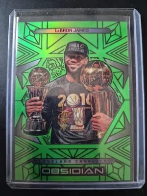 2024-25 Obsidian Lebron James #181 Electric Etch Green Flood /25 Cavaliers MVP - Image 1 of 2